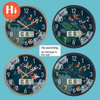 Hi 12-дюймовые светодиодные настенные часы, пластиковые часы, домашний декор, бесшумные настенные часы для гостиной, спальни, дизайн современного искусства