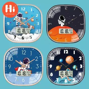 Hi 12-дюймовые светодиодные настенные часы, пластиковые часы, домашний декор, бесшумные настенные часы для гостиной, спальни, дизайн современного искусства