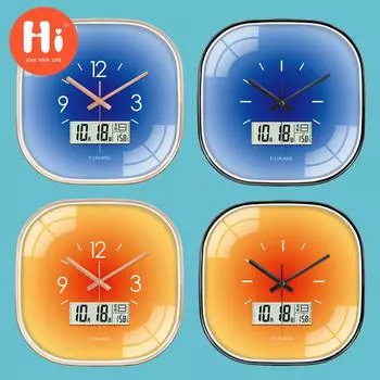 Hi 12-дюймовые светодиодные настенные часы, пластиковые часы, домашний декор, бесшумные настенные часы для гостиной, спальни, дизайн современного искусства