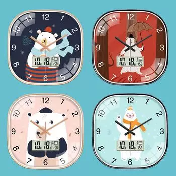 Hi 12-дюймовые светодиодные настенные часы, пластиковые часы, домашний декор, бесшумные настенные часы для гостиной, спальни, дизайн современного искусства