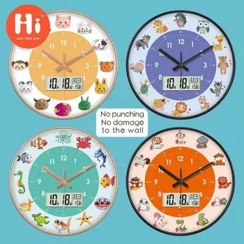 Hi 12-дюймовые светодиодные настенные часы, пластиковые часы, домашний декор, бесшумные настенные часы для гостиной, спальни, дизайн современного искусства