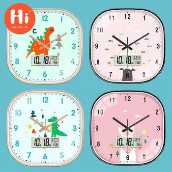 Hi 12-дюймовые светодиодные настенные часы, пластиковые часы, домашний декор, бесшумные настенные часы для гостиной, спальни, дизайн современного искусства