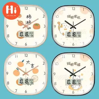 Hi 12-дюймовые светодиодные настенные часы, пластиковые часы, домашний декор, бесшумные настенные часы для гостиной, спальни, дизайн современного искусства