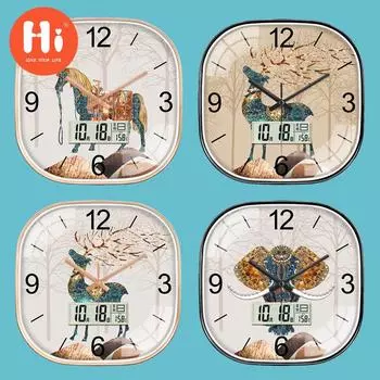 Hi 12-дюймовые светодиодные настенные часы, пластиковые часы, домашний декор, бесшумные настенные часы для гостиной, спальни, дизайн современного искусства