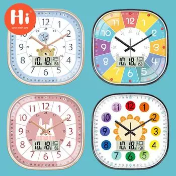 Hi 12-дюймовые светодиодные настенные часы, пластиковые часы, домашний декор, бесшумные настенные часы для гостиной, спальни, дизайн современного искусства