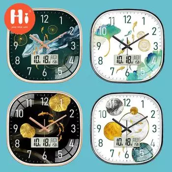 Hi 12-дюймовые светодиодные настенные часы, пластиковые часы, домашний декор, бесшумные настенные часы для гостиной, спальни, дизайн современного искусства