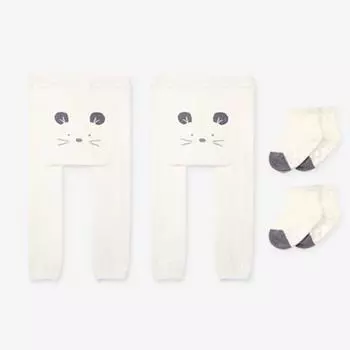 Hi Baby Club 2 колготки без бальзама + 2 носочка, корейские товары для детей