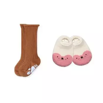 Hi Baby Club Детские бахилы с веснушками + комплект гольфов, корейские детские товары