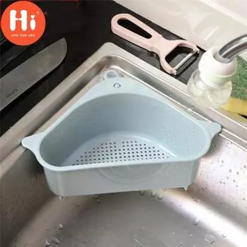 Hi Basket Треугольный держатель для хранения Полка без перфорации Бытовая кухонная присоска Hi бежевый