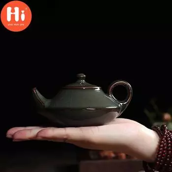 Hi Crackle Glaze Longquan Селадон Керамический Китай Чайник Фарфор Исин Чайник Чайный Набор 135 МЛ