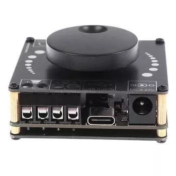 Hi-Fi 50 Вт + 50 Вт Tpa3116D2 Стерео Bluetooth Цифровой усилитель Плата Aux Usb-C Вход чёрный