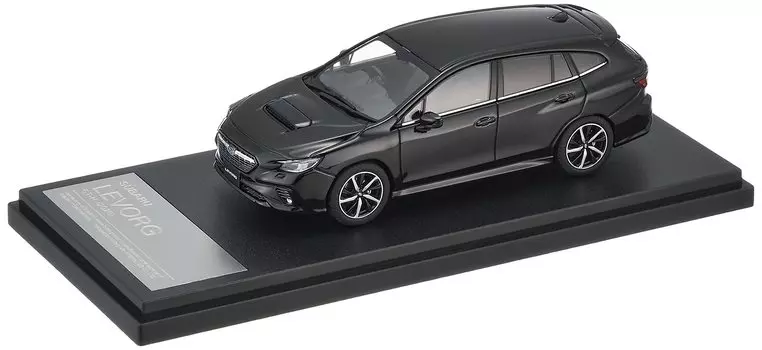 Hi Story Subaru LEVORG Crystal Black Silica Готовый продукт HS330BK 1/43 GT-H (2020) чёрный