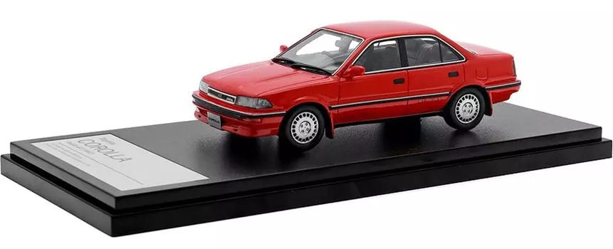 Hi Story Toyota Corolla Sedan GT Super Red II Полный продукт 1/43 (1987)