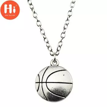 Hi WYISYWG, 1 шт., металлические цепочки, ожерелья, подвески, ожерелье ручной работы, мужские баскетбольные мячи 22x18 мм, N-K1411-B13295 античный серебряного