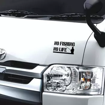 Hiace 4WD Van Универсальный Автомобиль Рыбалка Наклейка Наклейка Печать На Открытом Воздухе Кемпинг A1 [МАГАЗИН KAIMIRU] (черный)