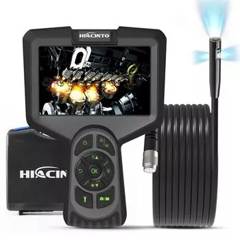 Hiacinto 10M Съемный Цифровой HD Трехсторонний Промышленный Эндоскоп с IPS IP68 Водонепроницаемый 8мм 8 Регулируемых Светодиодов 10М для Бытовой Техники чёрный