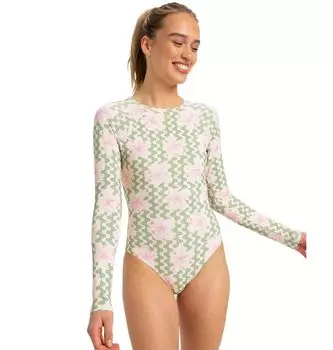 HIBISCUS DAZE ONESIE Rash Guard Dress GHZ5 XS [Roxy] Женский
