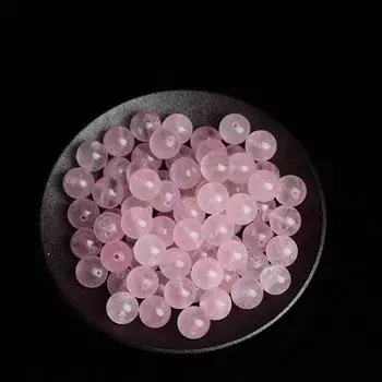 Hibiscus Light Pink Crystal Semi-Finished Round Beads for DIY Jewelry Making 6 mm