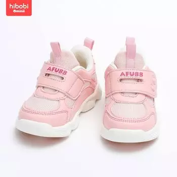 hibobi Кроссовки на липучке с цветными блоками для малышей в стиле пэчворк 135 розовый