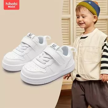 hibobi Кроссовки на липучке с цветными блоками для малышей в стиле пэчворк 22 белый