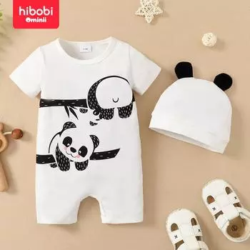 Hibobi Летняя новая повседневная однотонная белая куртка-боксер с короткими рукавами и животным принтом 0-3 Months белый