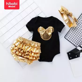 Hibobi Новые детские штаны-туфли Yuanling Gold Cartoon Hayi Pp для детей от 0 до 2 лет с цветными блоками, комплект из четырех предметов 0-3 M чёрный