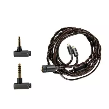 HiBy Cu4 Balanced Earphone Cable Coaxial Type4 Wire Locking Plug Jack O.C.C.Litz 2-in-1 4-Pin 3.5mm+4.4mm