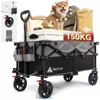 HICENTURE Carry Wagon Capacity Вместимость тележки для кемпинга и тормоза Запатентованная компактная конструкция тележки для кемпинга Convergence Type Отдельно стоящая