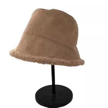 Hicken овечья шляпа-ведро женская осенне-зимняя теплая шапка повседневная дикая WWild женская рыбацкая шапка для бассейна уличный оттенок 55-58cm хаки