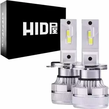 HID Shop H4 38700cd светодиодная фара дальнего света с переключением дальнего/ближнего света, совместимая с осмотром транспортного средства, белая, 12 В, набор из 2 предметов, серия i (Альфа)