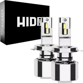 HID Shop H4 светодиодная фара 68400cd HID Class Explosive White 6500k совместимый с техосмотром комплект из 2 шт. Q Series Platinum (Кандела) [Яркость 65 Вт] белый