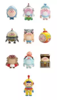 HIDDEN WOOO x CHUBBY FAMILY CHUBBYPOPO Ocean Series TRADITION ПВХ коллекционная фигурка коробка из 9 штук VER.