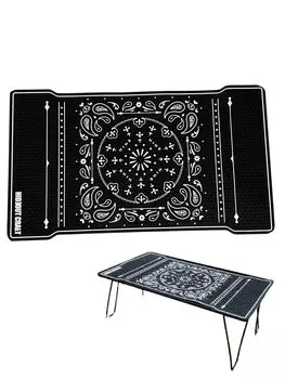 HIDEOUTCRAFT Field Rack Top Board Silicone Mat Outdoor Camping Supplies Bar Mat Drainer Black 1 Piece