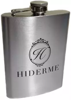 HIDERME Skittles Liquor Container Алкоголь Портативная Бутылка Портативный Виски Серебряный Логотип (8 унций спереди)