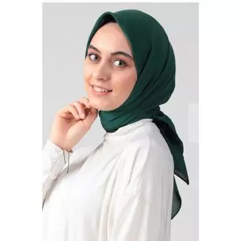 Хиджаб Женский хлопковый шарф Crash Jazz Изумрудный