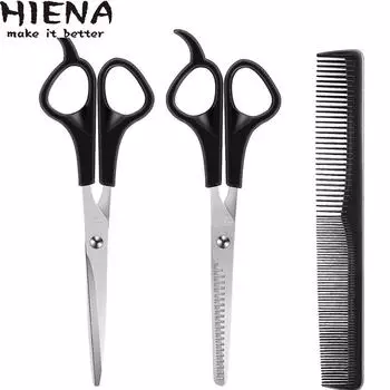 HIENA 3 шт. парикмахерские ножницы 6 дюймов ножницы для стрижки истонченных волос расческа парикмахерские аксессуары салонные парикмахерские ножницы