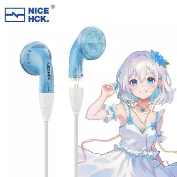 HiFi гарнитура мониторные наушники NiceHCK YDX 3,5 мм штекер плоские наушники проводные наушники, 1DD 3.5mm белый