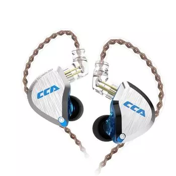 Hifi Kingdom CCA C12 5BA+1DD гибридный внутриканальный монитор IEM наушники гарнитура для музыкантов 0,75 мм 2-контактный (Синий Без микрофона)
