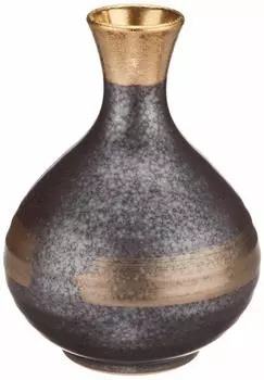 Higami Quality Ware Arita Ware Tokkuri Tokkuri Sake Utensil Go 270 мл Gold Brush Black 1.5