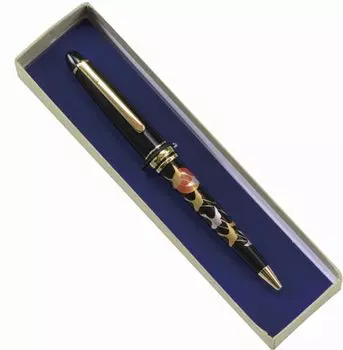 Higashide Lacquerware Makie Ballpoint Pen 1304 High-grade (Tsuru)