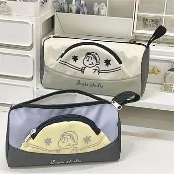 High Appearance Large Capacity Boy Pencil Case Portable Zipper Pencil Bags Stationery Organizer Office Student Learning Supplies