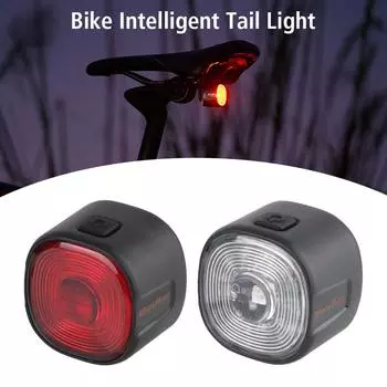 High Brightness Universal Cycling LED Tail light Bike Rear Lamp USB Charge Waterproof 6 Light Modes Bicycle Intelligent Brake Tail Light WT09S