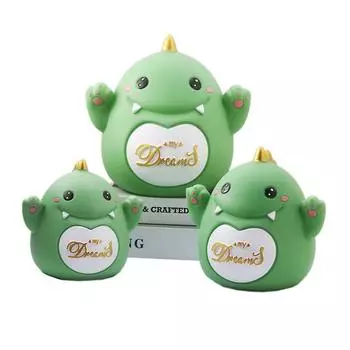 High capacity Dinosaur Piggy Bank Anti-fall Desktop Storage Box Cartoon Saving Box Living Room M