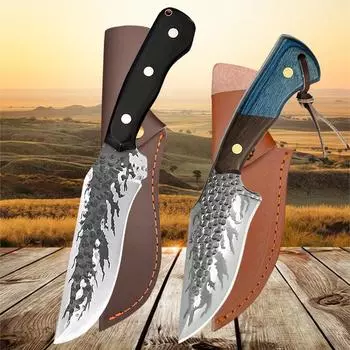 High-Carbon Steel Butcher Knife Kitchen Knives Cleaver Fishing Barbecue Knife Chef Boning Meat Vegetable Cutting for Household