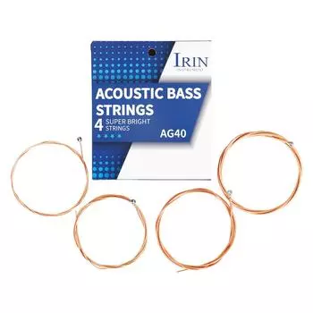 High Carbon Steel Red Copper 4pcs Acoustic Strings 040 095 Inch Hex Core Wound Beads Heavy Duty Professional Studio Stage Long Life Warm