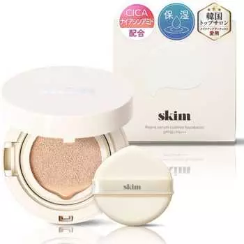 [High coverage with ultra-thin film] skim Lupo Cushion Foundation [Korean High Moisturizing Cushion Foundation, Thin, Hard to Fall, Sensitive Skin, Sp