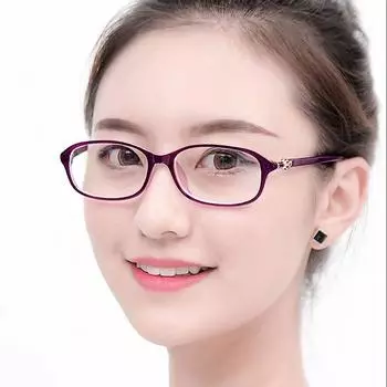 High-Definition Elegant Ladies Metal Hyperopia Anti-Blue Light Reading Glasses 250 чёрный