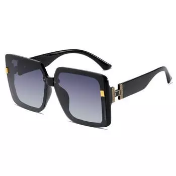 High Definition Polarized Sunglasses Fashion High Sense Large Frame Glasses Square Sunglasses 9136