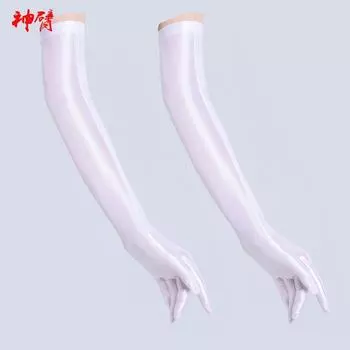 High Elastic Shiny Fine Silky Gloves European and American Sexy Sleeve Cover Hip Hop Club Gloves Bridal Wedding Gloves White One size