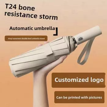 High-End Automatic Folding Sunshade Umbrella: Women s & Men s Dual-Use, Customizable Logo